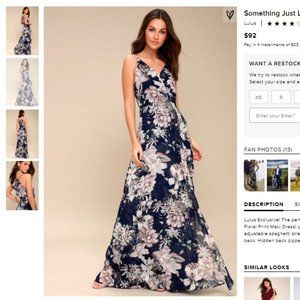 Lulu's Something Just Like This Navy Blue Floral